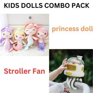 Stroller Fan & princess doll Best gift Baby combo pack